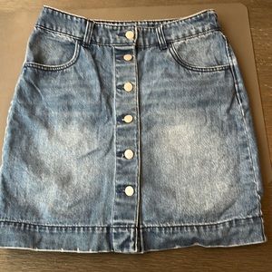 H&M Button Up Jean Skirt 90s